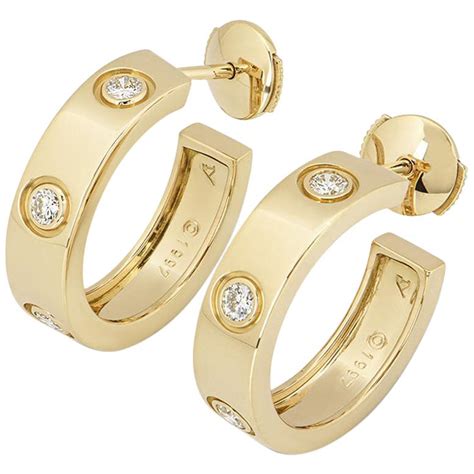 cartier dupe earrings|cartier style hoop earrings.